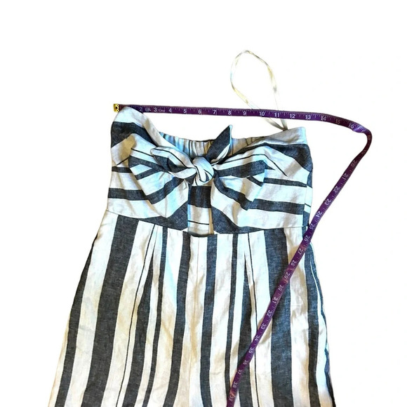Revolve Majorelle Miles Jumpsuit in Blue Stripe NWOT Strapless Linen Size Medium - Picture 8 of 13